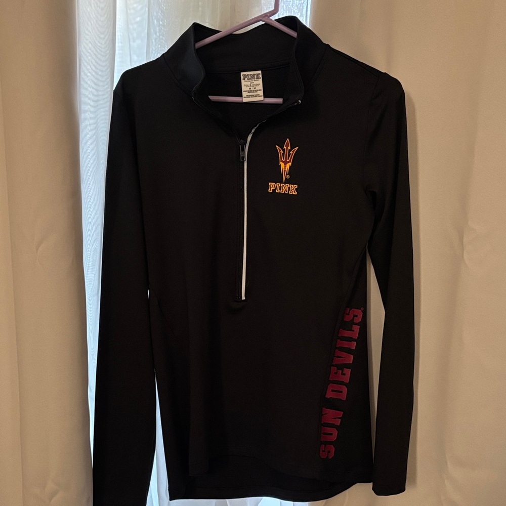 Arizona State ASU PINK Quarter-Zip Pullover ASU Sun Devils